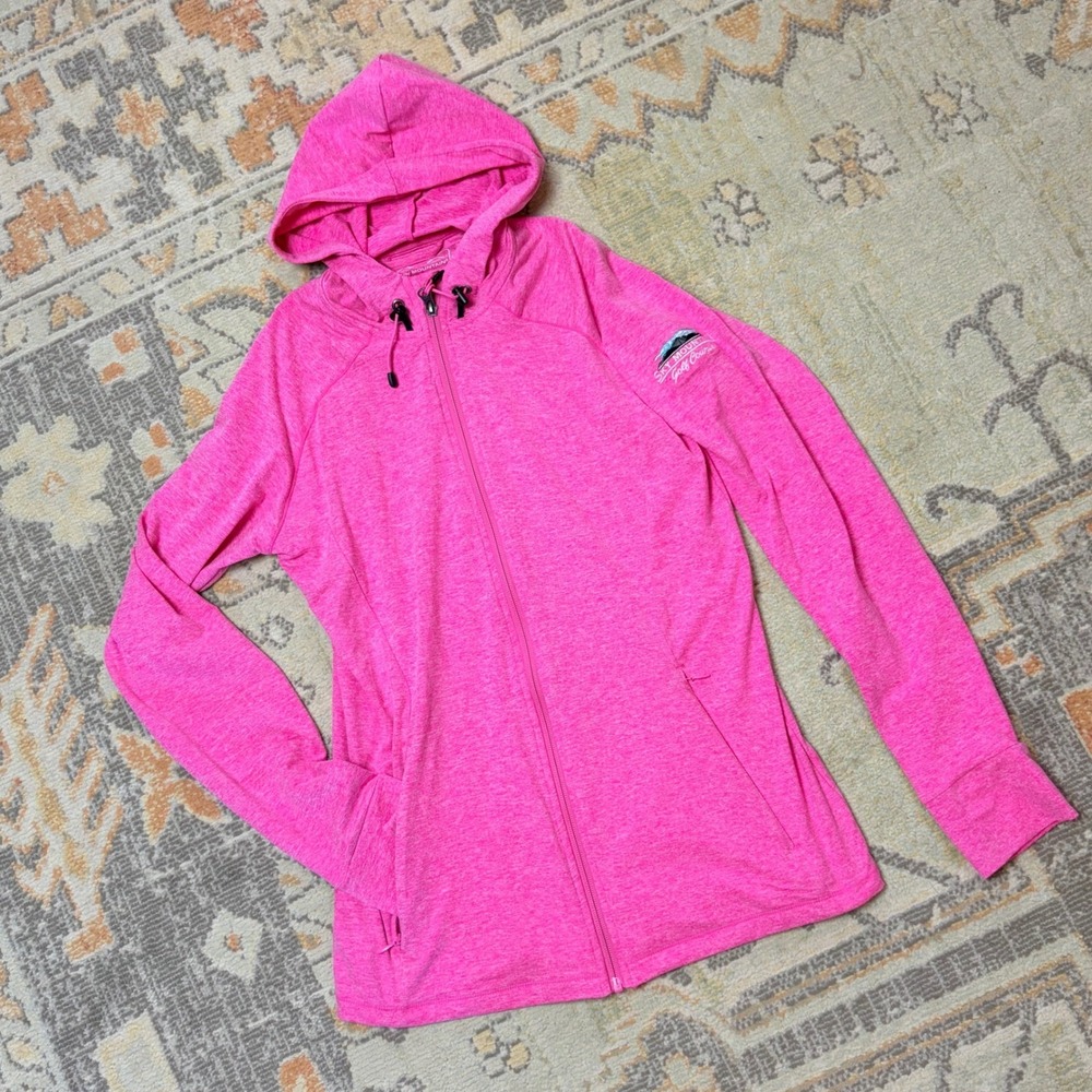 Sun Mountain Womens Pink Full Zip Hoodie Sky Mountain Golf Jacket Small NWT